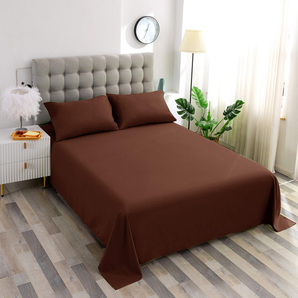 Sfoothome Fitted Sheet Twin Size with Deep Pockets - Soft and Comfortable Microfiber - Fade Wrinkle Resistant, Beige Mattress Sheets
