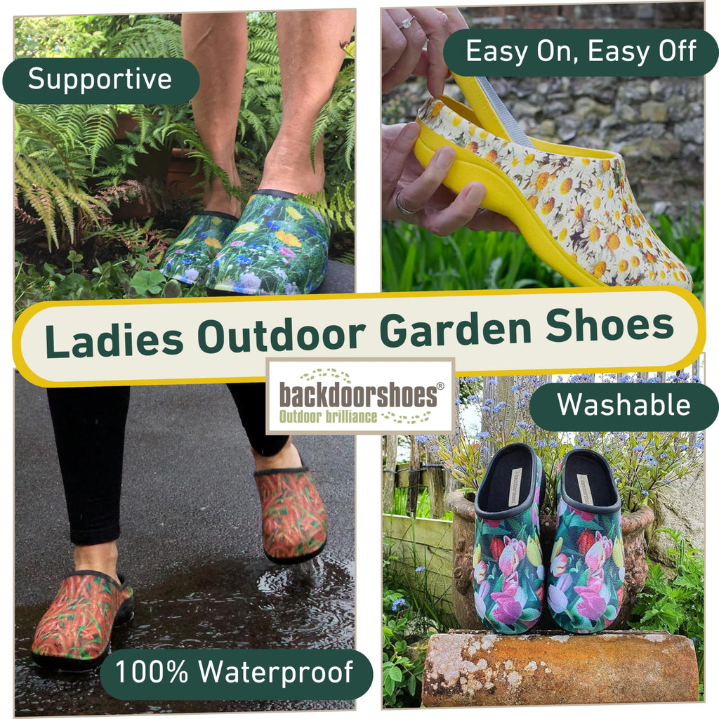 Backdoorshoes Waterproof Premium Garden Clog Shoes for Women with Arch Support