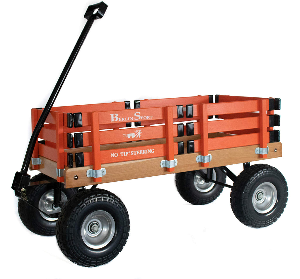 Berlin Flyer Sport Wagon - Model F410 - Amish Made in Ohio, USA - 10" No-Flat Tires (Blue)
