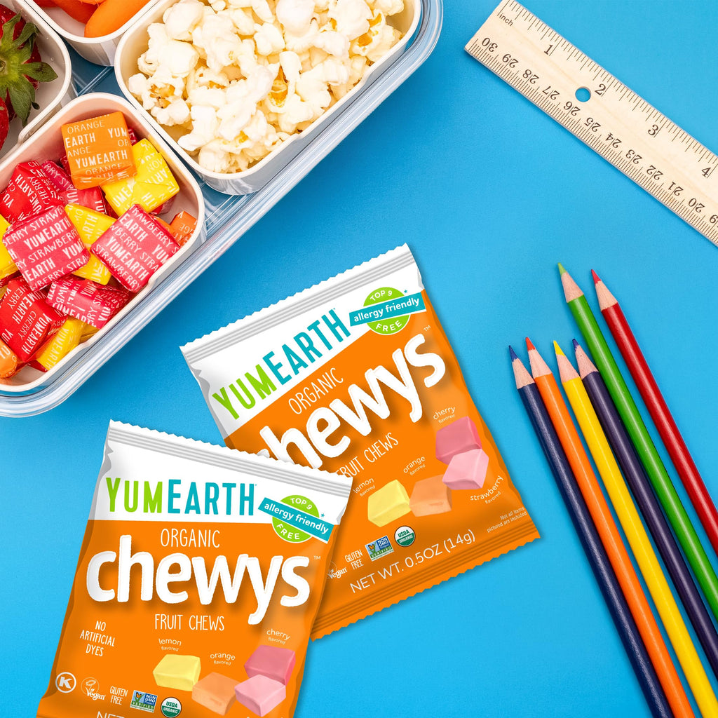 YumEarth Organic Chewys Fruity Reds, 5oz Non GMO, Gluten Free, Vegan, Dye Free Candy - Allergen Friendly