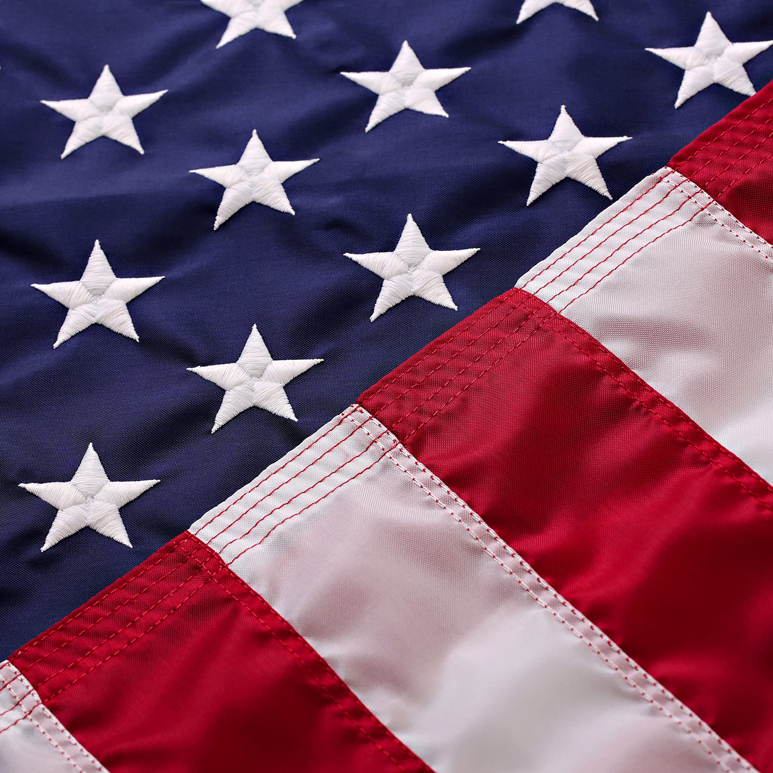 2X3 American Flag for Outside | American Flag Made in USA Heavy Duty American Flags for Outside 2X3 with Embroidered Stars and Sewn Stripes - All Weather US