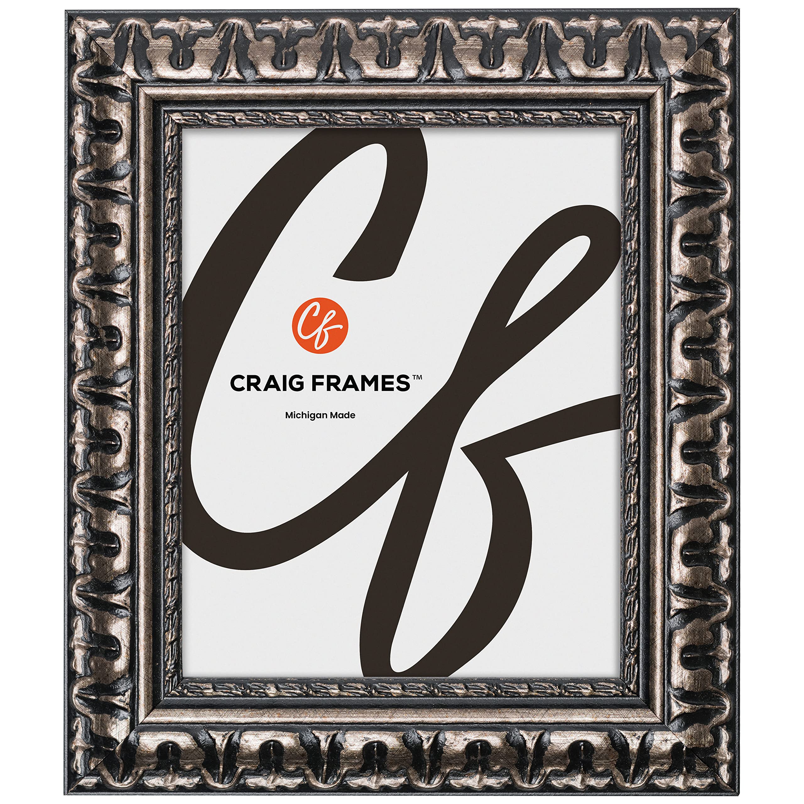 Craig Frames Bravado Ornate Antique Bronze Picture Frame, 4 by 6-Inch