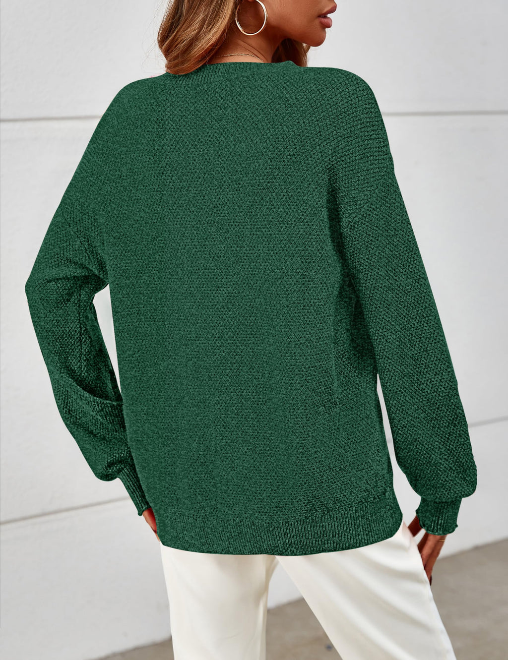 MEROKEETY Sweaters for Women Fall Winter 2026 Oversized Pullover Spring Crew Neck Long Sleeve Heathered Knit Tops
