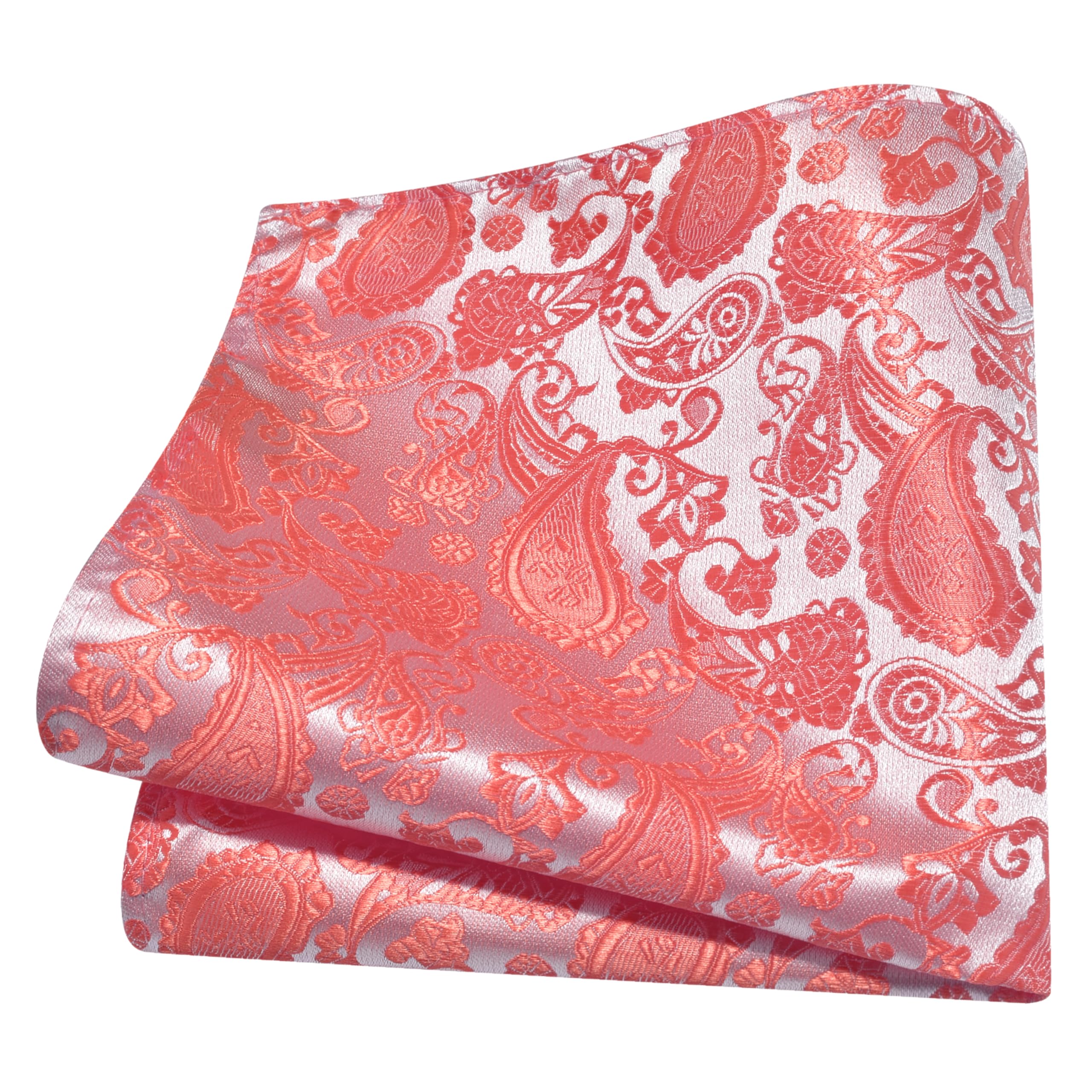 GUSLESON 3.15"（8cm） Mens Paisley Tie and Lapel Pin Necktie Hankerchief Cufflinks Set for Men