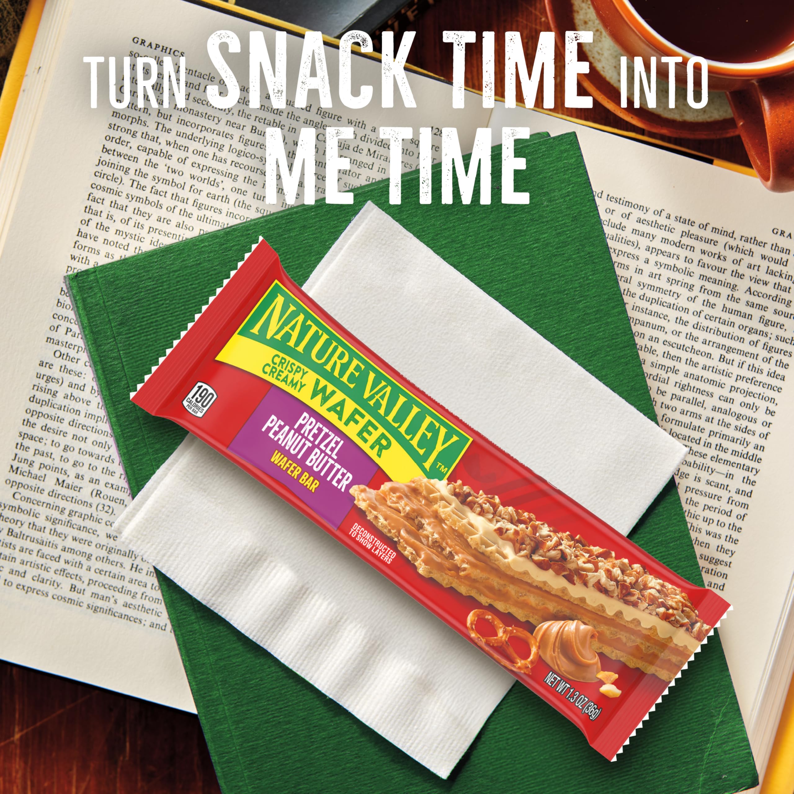Nature Valley Crispy Creamy Wafer Bars, Blueberry, Whole Grain, 5 Bars, 6.5 oz