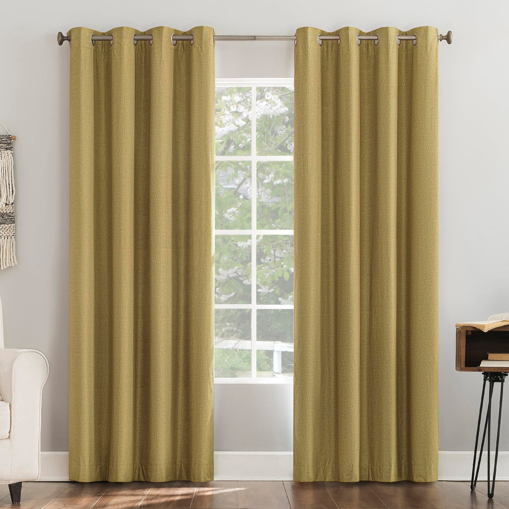 Sun Zero Columbia Thermal Insulated 100% Blackout Grommet Curtain Single Panel, 50" x 63", Cedar Orange