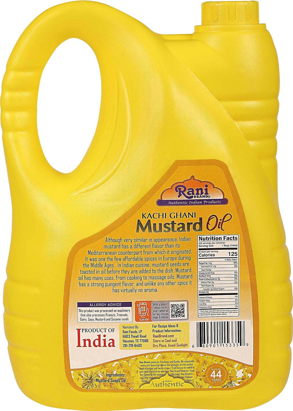 Rani Premium Oils Combo Set of 3 - Peanut Oil, Mustard Oil, Sesame Oil 16.9 Ounce (500ml) ~ Cold Pressed | 100% Natural | Kosher | NON-GMO | Vegan | Gluten Free