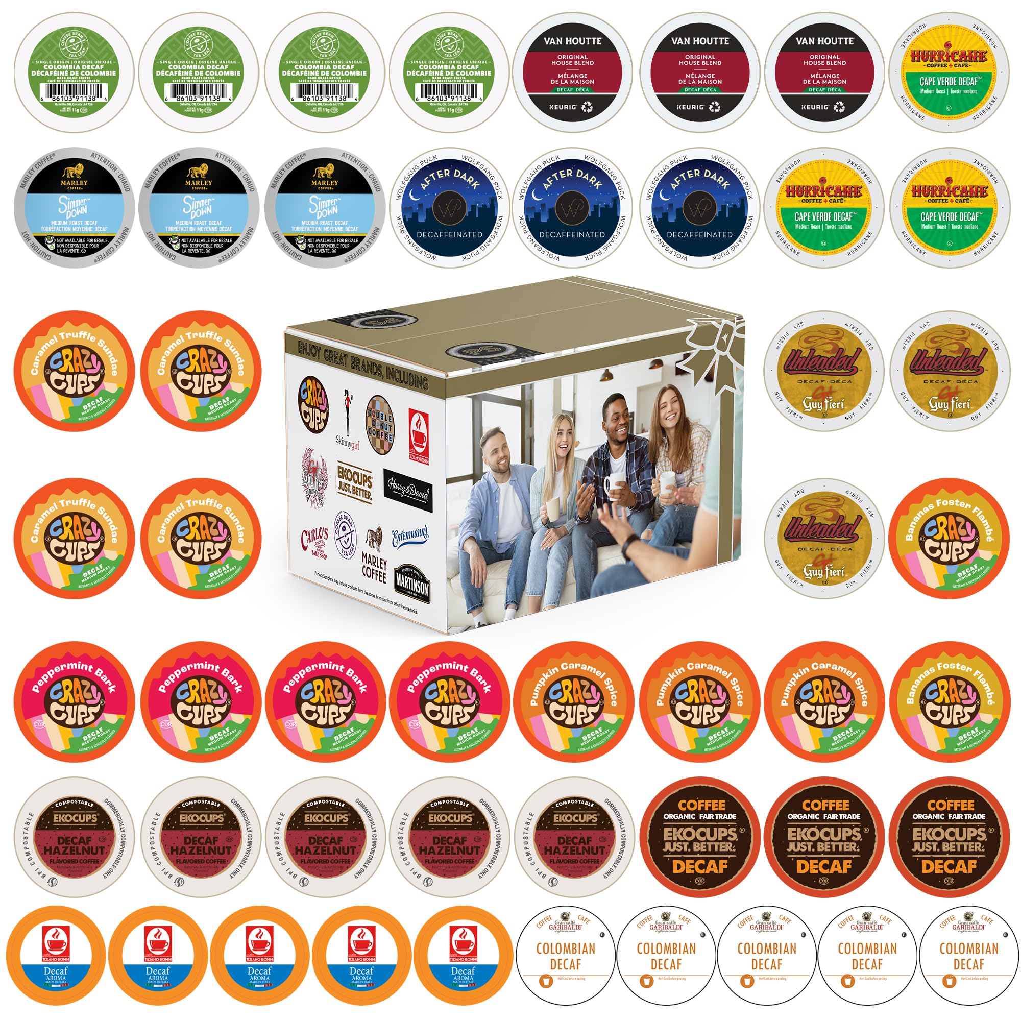 Coffee Variety Sampler, Including Dark Roast, Medium Roast, & Flavored Coffee Pods Variety Pack for Keurig K Cups Machines, Perfect Gift Set, 40 Count(Pack of 1)