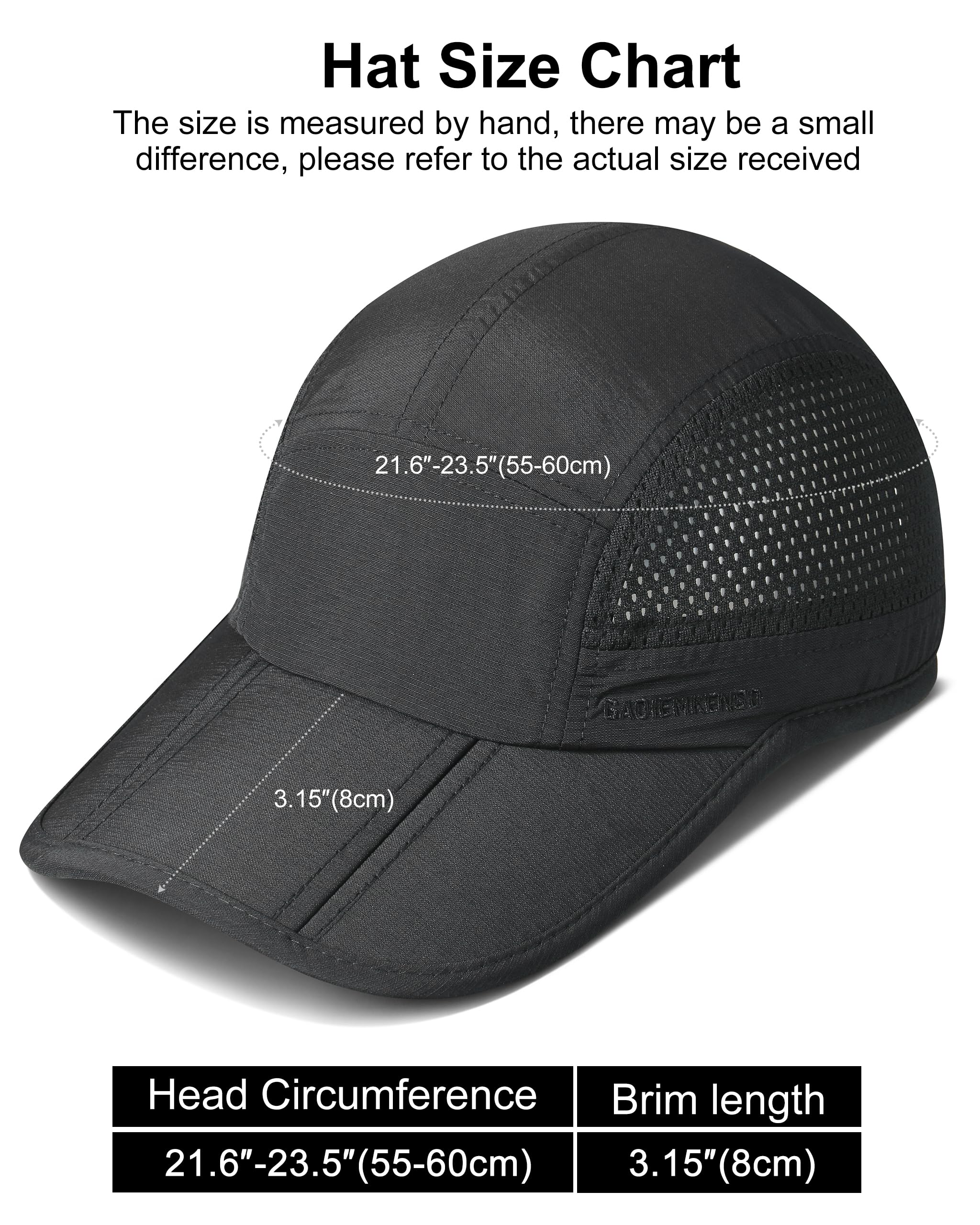 GADIEMKENSD Mens Folding Outdoor Hat Long Brim UPF 50+ Sun Protection