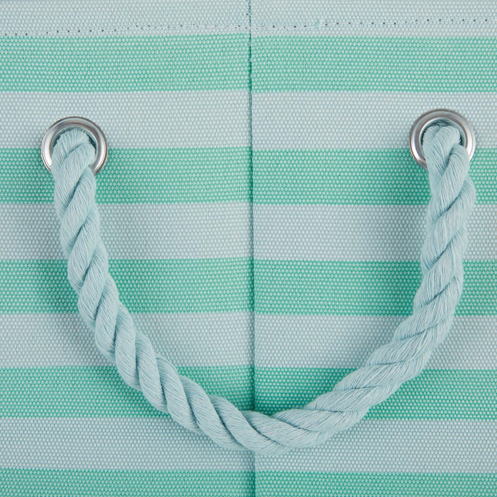 Bone Dry Pet Storage Collection Striped Paw Patch Bin, Aqua, Small Rectangle