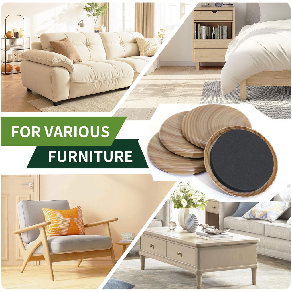 Furniture Sliders for Carpet 4 PCS - 9 1/2 inch Furniture Moving Slider Chair Legs Floors Protectors– Move Your Furniture Easy & Safely (for Carpet)