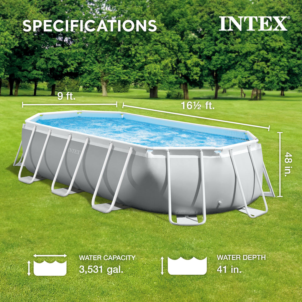 INTEX 26700EP 10Ft X 30In Prism Frame Premium Above Ground Swimming Pool (Pump Not Included)
