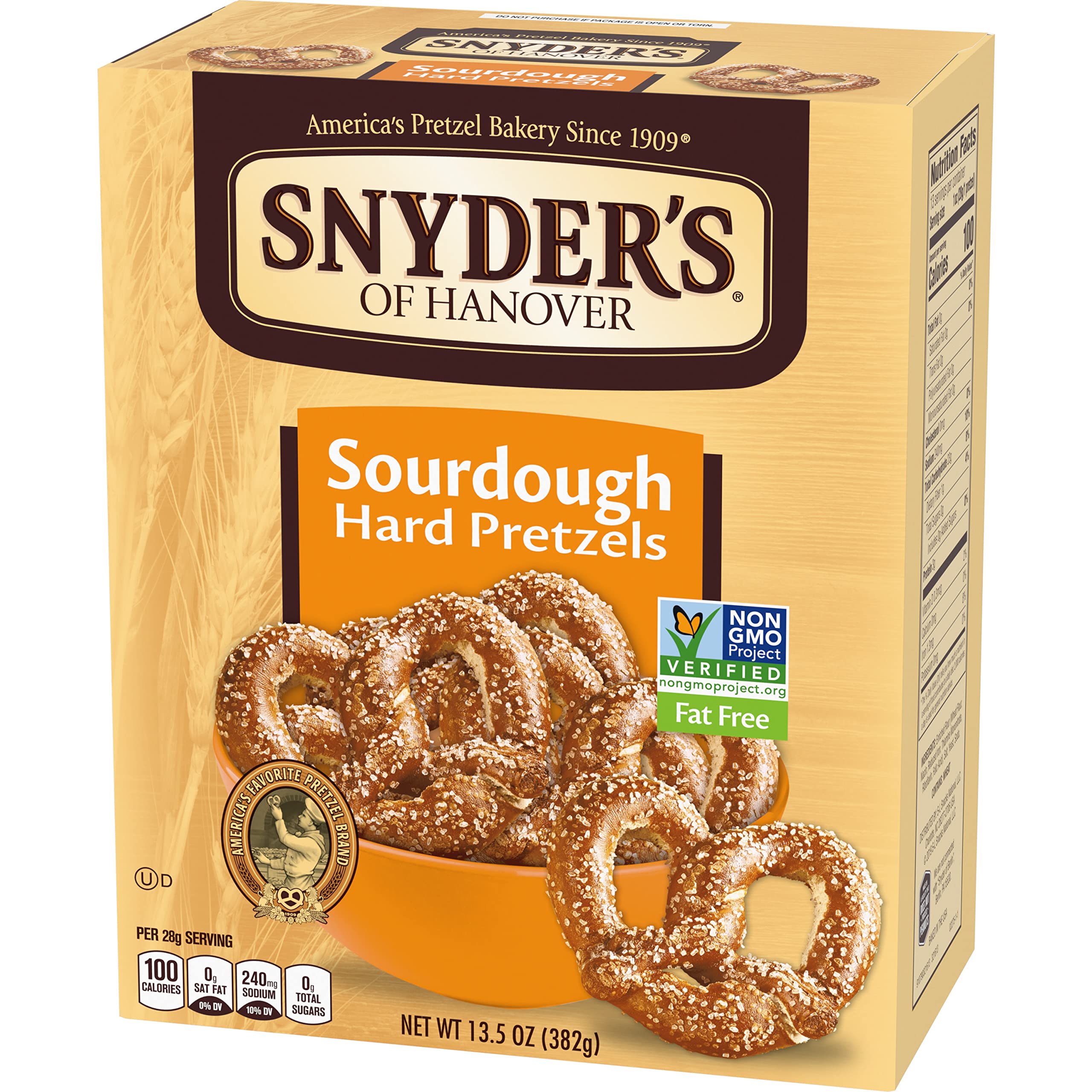 Snyder's of Hanover Pretzels, Sourdough Hard Pretzels, 13.5 Ounce Box