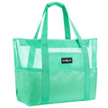 Mesh Beach Bag - Large Waterproof Beach Tote Bag with Zipper, Oversized Foldable Lightweight Family Swim Bag Vacation