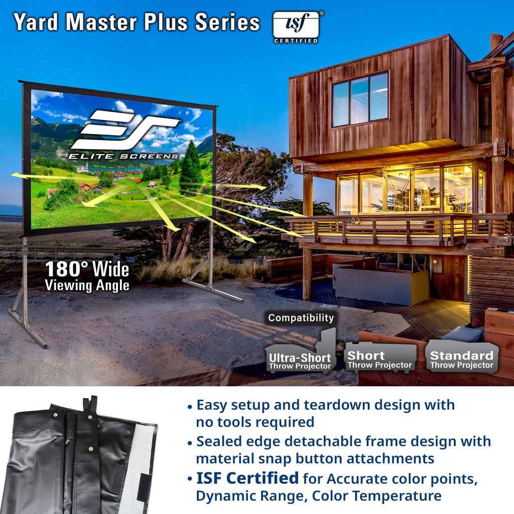 Elite Screens 100-inch Wraith Veil DUAL, 16:9, 0.8 Gain, 150° Viewing Angle, Front & Rear Projection Screen, Yardmaster 2 OMS100H2-Dual