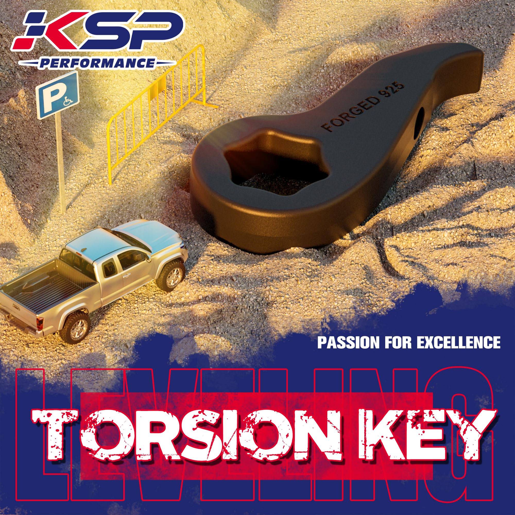 KSP 1-3" Torsion Bar Key For Silverado Sierra 1500, Adjustable Forged Torsion Lift Kits Fit K1500 K2500 K3500 Tahoe Yukon Suburban,Steel Suspension Level Kit Compatible With Chevy GMC 6 Lug Truck SUV