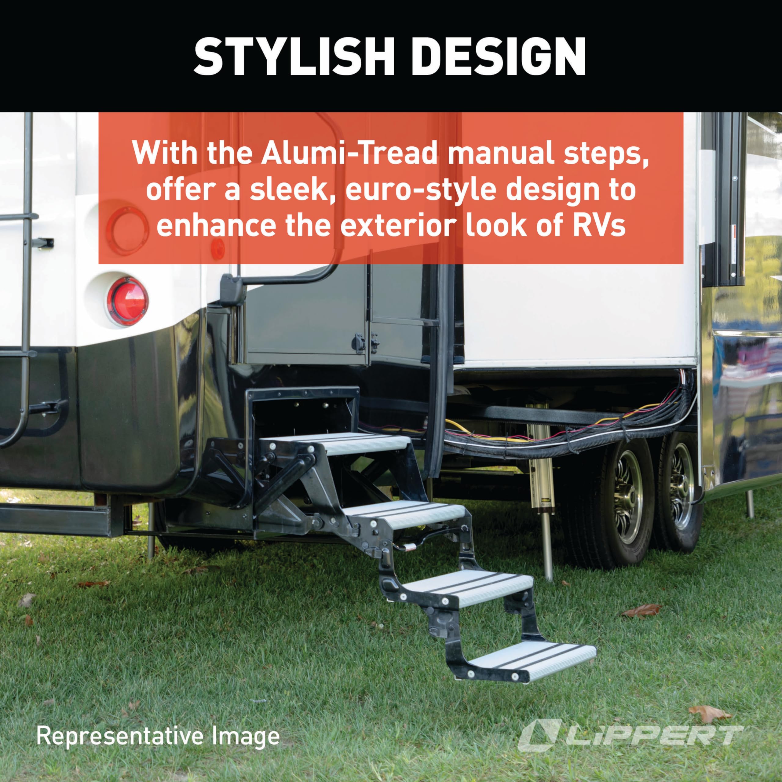 Lippert Components 432698 Alumi-Tread Quad Manual Step