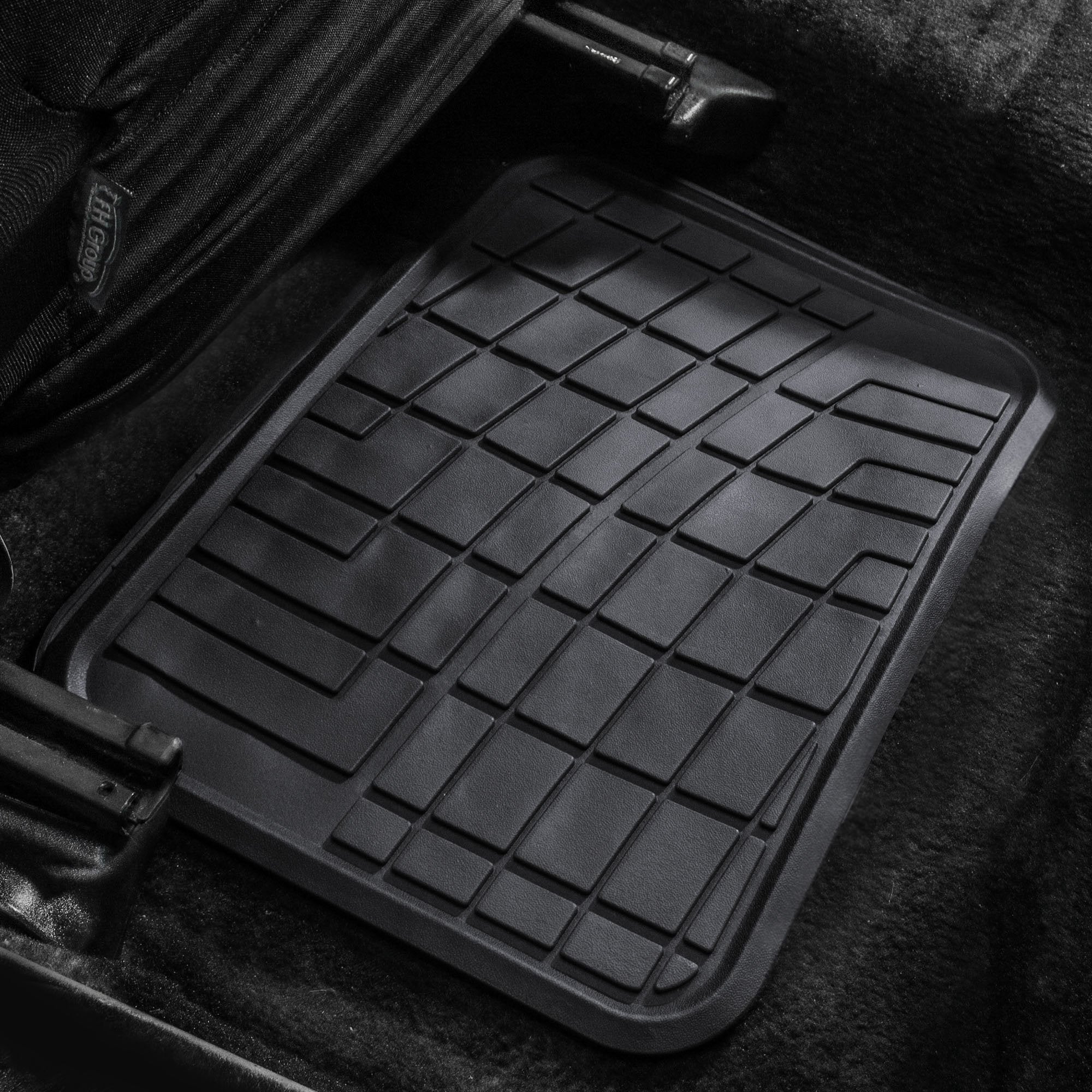 FH Group Automotive Floor Mats - Heavy-Duty Rubber Floor Mats for Cars, Universal Fit Full Set, Climaproof Floor Mats, Trimmable Floor Mats for Most Sedan, SUV, Truck Floor Mats Beige