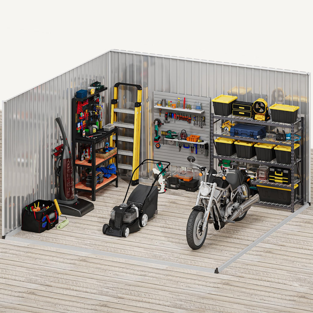 DWVO 6x4ft Outdoor Storage Shed, Lockable Metal Tool Storage Sheds, Waterproof Garden Sheds with Vents for Backyard, Patio, Garage, Lawn, Dark Gray