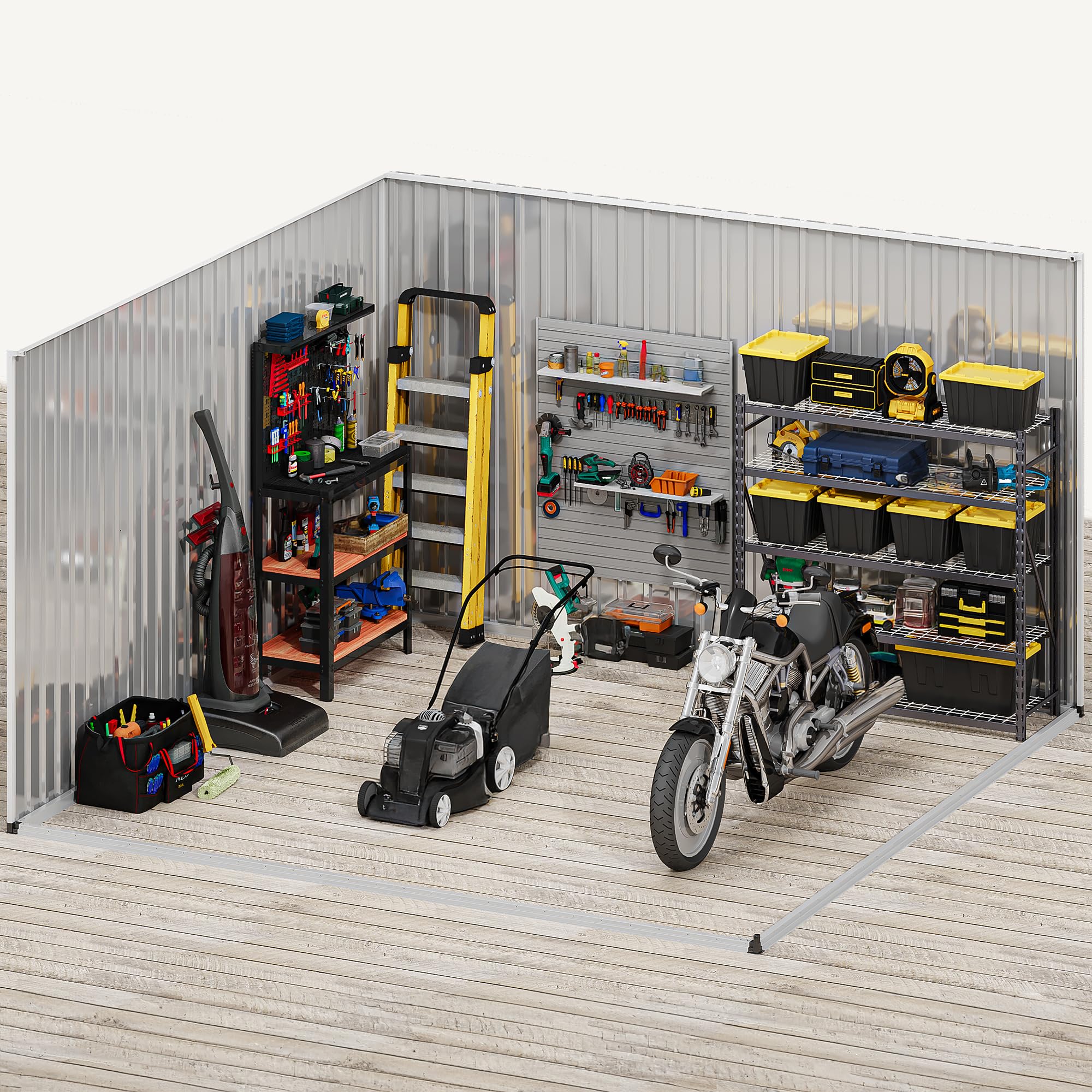 DWVO 6x4ft Outdoor Storage Shed, Lockable Metal Tool Storage Sheds, Waterproof Garden Sheds with Vents for Backyard, Patio, Garage, Lawn, Dark Gray