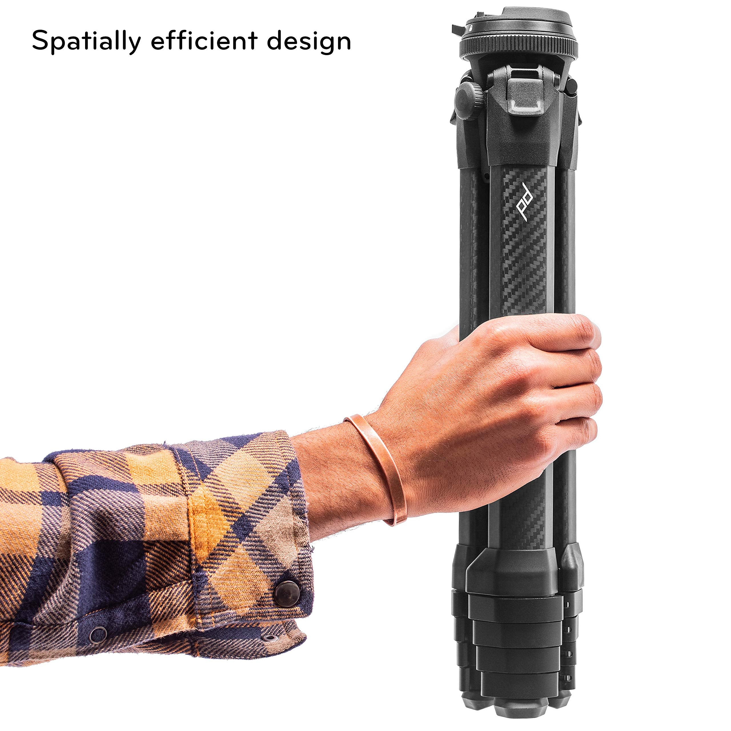 Peak Design Travel Tripod, Aluminum, Compact Design, Quick Setup and Takedown, Pro-Level Stability, Ergonomic Ball Head, Compact and Portable Travel Tripod for Camera and Phone, 20 lb Capacity