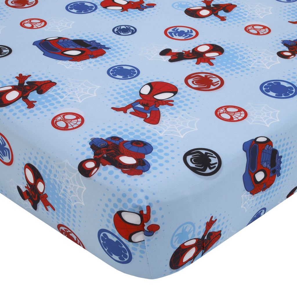NoJo Marvel The Avengers I Am A Hero Blue, Green, Red, and Yellow 4 Piece Toddler Bed Set - Comforter, Fitted Bottom Sheet, Flat Top Sheet, and Reversible Pillowcase