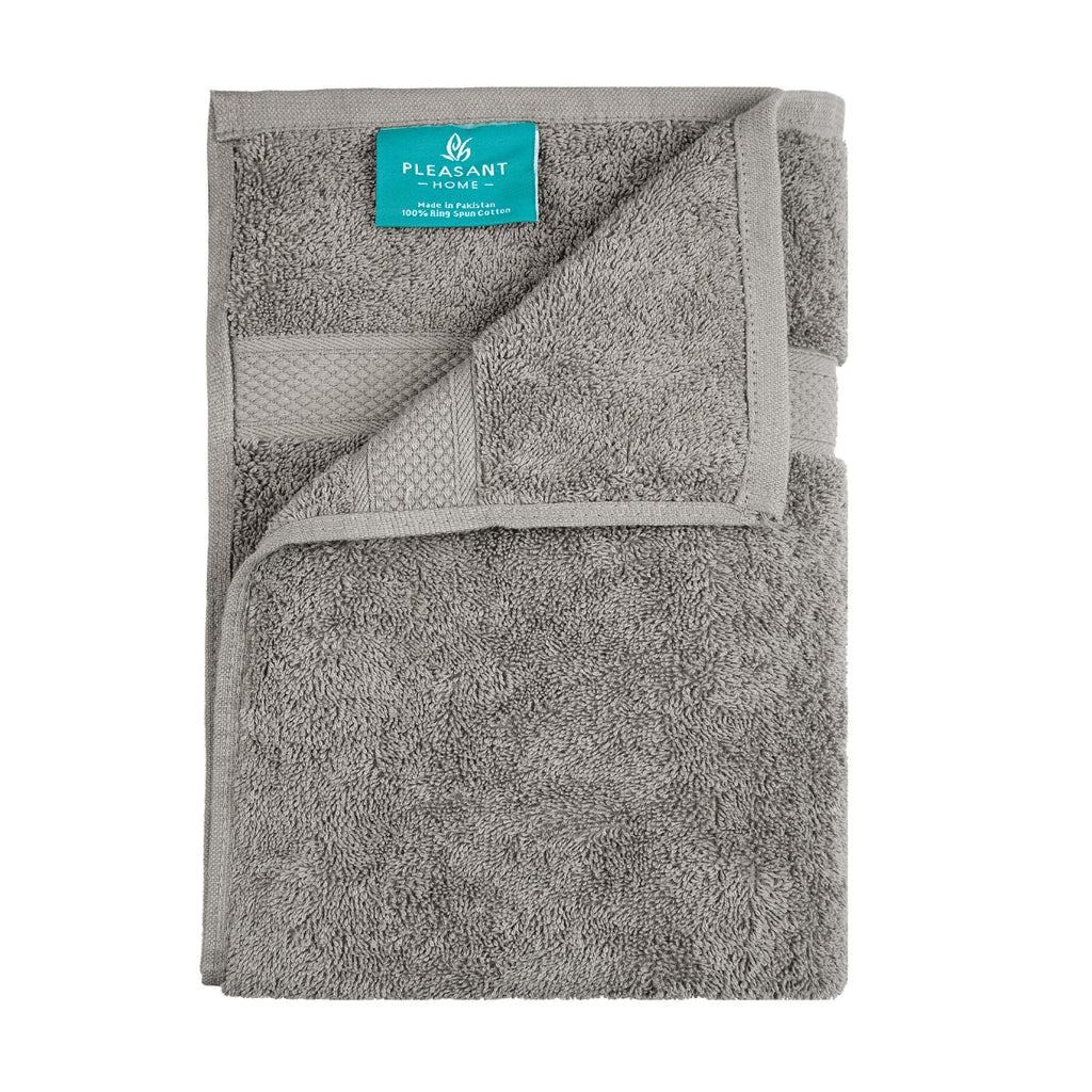 Pleasant Home Bath Towels Set of 6 (24” x 50”) 100% Cotton, 515 GSM | Lightweight, Soft & Highly Absorbent Luxury Towels for Bathroom | for Gym, Pool & Spa | 6 Pack, Gray