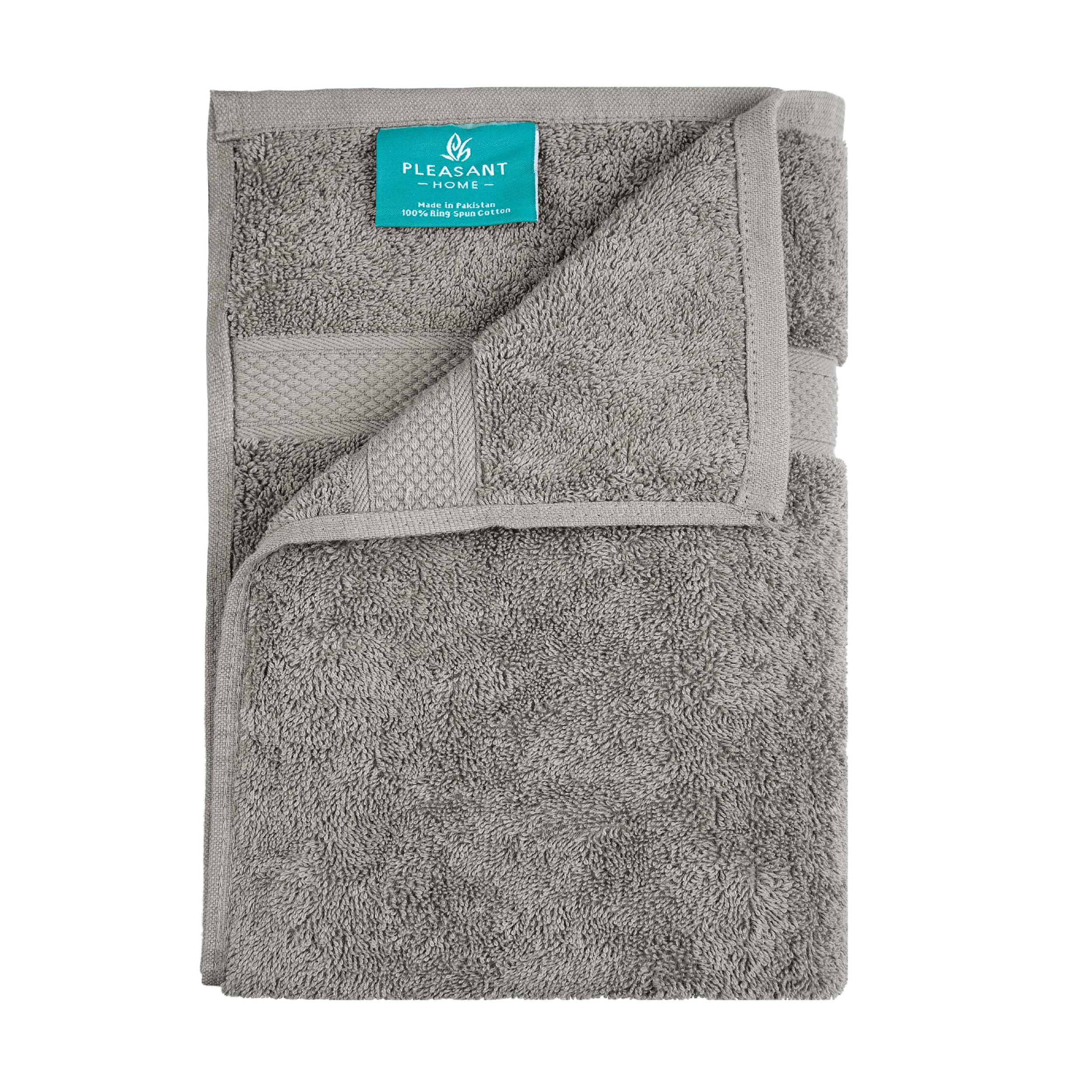 Pleasant Home Bath Towels Set of 6 (24” x 50”) 100% Cotton, 515 GSM | Lightweight, Soft & Highly Absorbent Luxury Towels for Bathroom | for Gym, Pool & Spa | 6 Pack, Gray