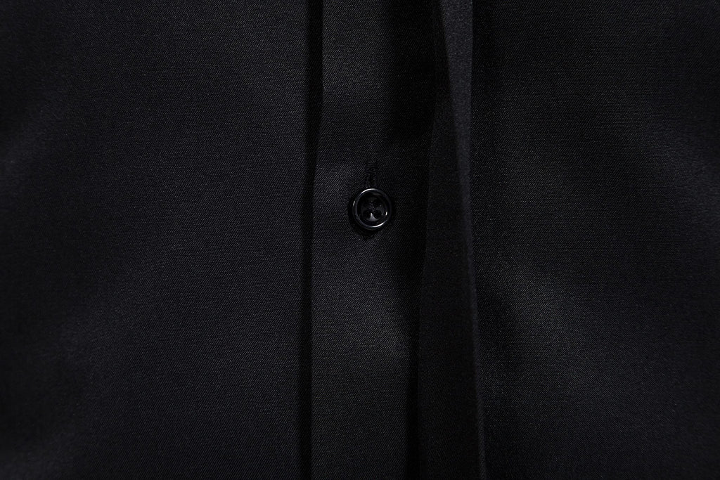 Men’s Banded Collar(Mandarin Collar) Long Sleeve Casual Solid Fancy Dress Shirts