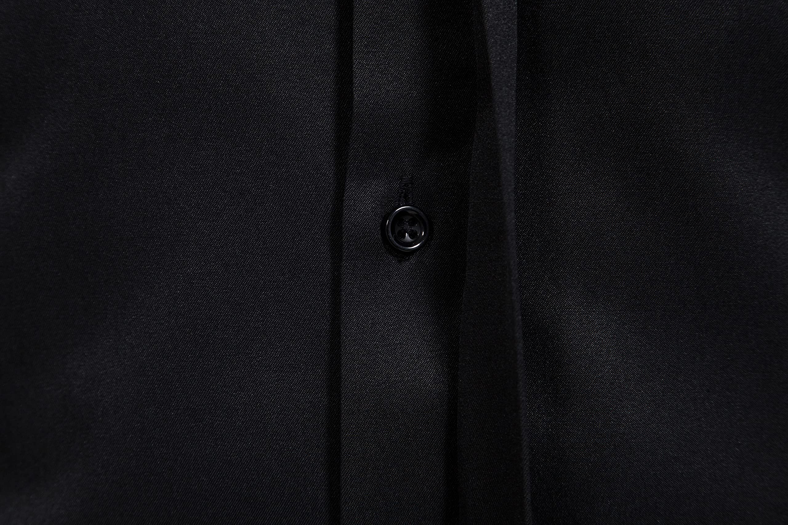 Men’s Banded Collar(Mandarin Collar) Long Sleeve Casual Solid Fancy Dress Shirts