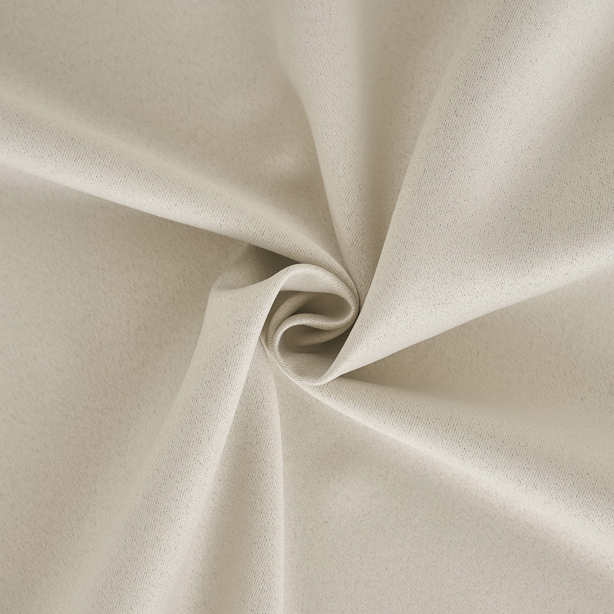 Jubilantex Full Blackout Curtains + Leaf Sheer Window Panels, Beige Mix and Match Style Double Layer Window Treatment Sets for Bedroom Living Room, 4 Panels 52" W x 63" L, Beige and White