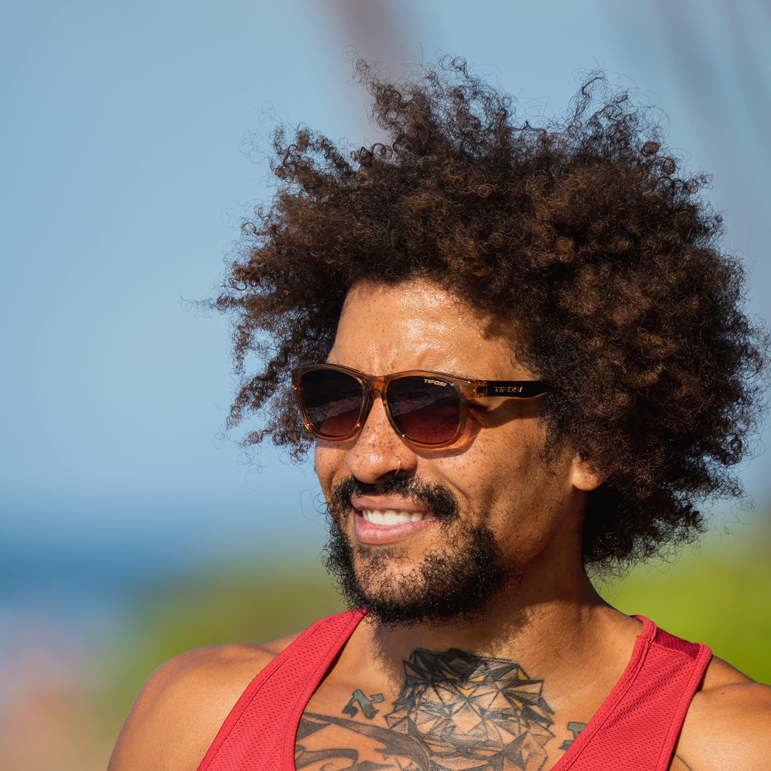 Tifosi Swank Sport Sunglasses - Tangle Free - Ideal For Cycling, Golf, Hiking, Pickleball, Running and Great Lifestyle Look