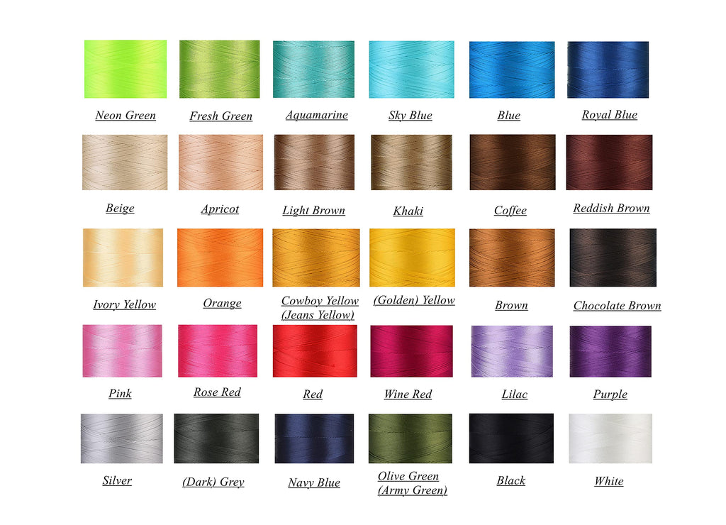 Selric UV Resistant High Strength Polyester Thread #69 T70 Size 210D/3 for Upholstery, Outdoor Market, Drapery, Beading, Purses, Leather （(Light) Yellow）