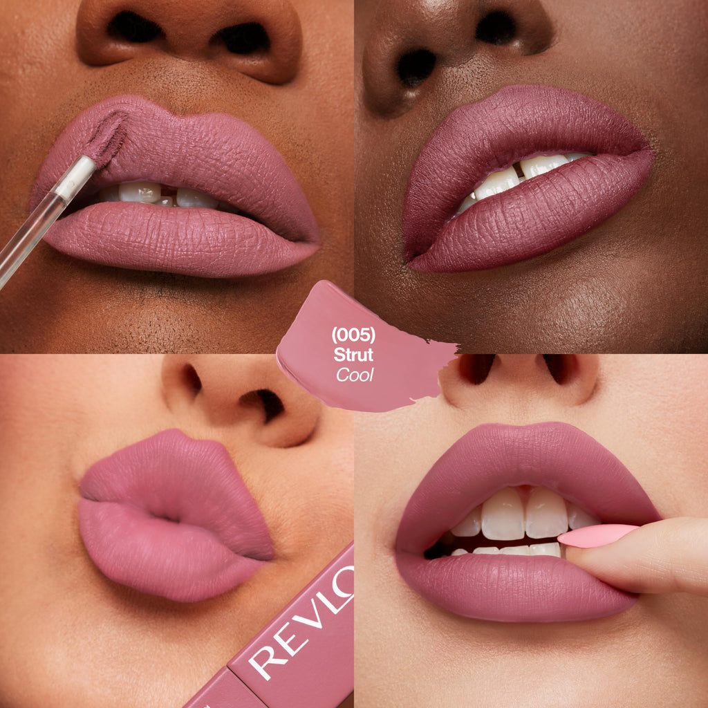 Revlon ColorStay Limitless Matte Liquid Lipstick, Vegan Formula, No-Budge, Longwear Lip Color, Long Lasting, Lightweight/Comfortable, Waterproof, 001 Beauty Sleep, 0.17 fl oz