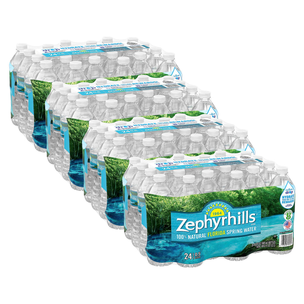 Zephyrhills Spring Water, 8 oz Mini Bottles, 48 Pack (3 Cases)