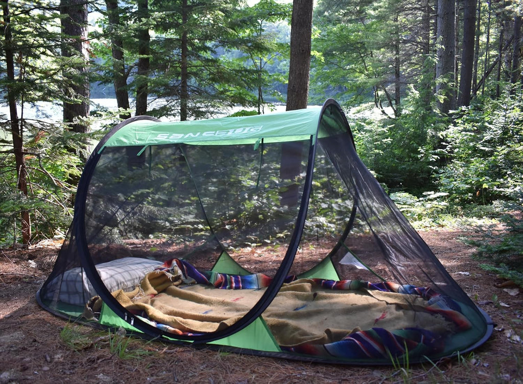 SANSBUG Screen Tent for One Person (Instant Pop up, Strong No-See-um Mesh, Durable Tarp Floor)