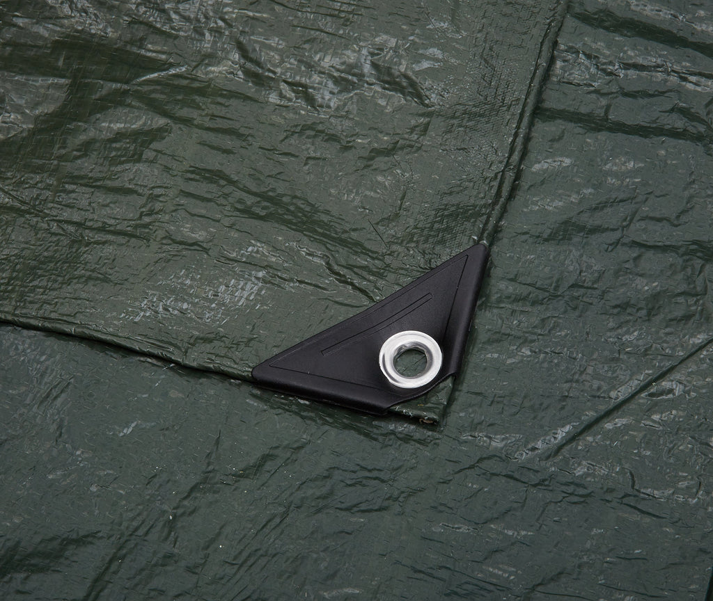 Amazon Basics Waterproof Multipurpose Camping Tarp with Reinforced Corners and Edges, Protective Cover, 9.5 x 11.3 Feet, Dark Green