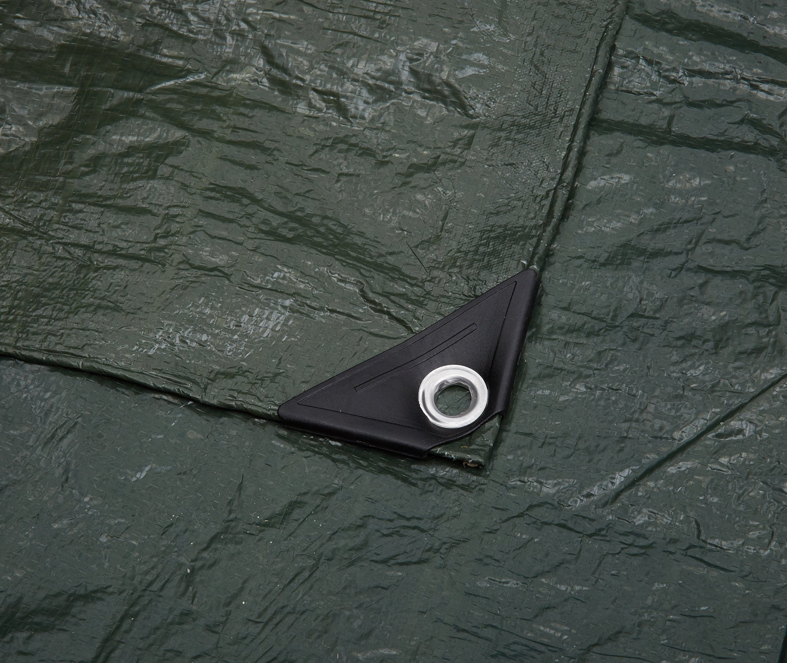 Amazon Basics Waterproof Multipurpose Camping Tarp with Reinforced Corners and Edges, Protective Cover, 9.5 x 11.3 Feet, Dark Green