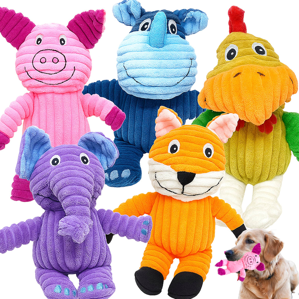 Jalousie Multipack Dog Squeaky Toys Strong Almost Indestructible, with Added Liner for Longer Play Dog Chew Toys (3 Pack - XLarge)