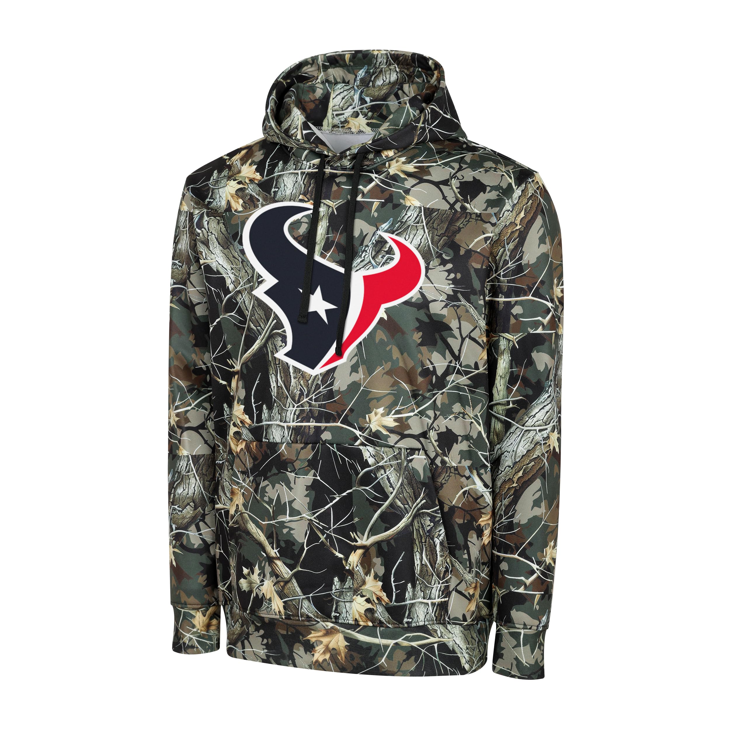 FOCO NFL Men's Official Sideline Hunter Camo Primary Logo Performance Pullover Hoodie Sweatshirt