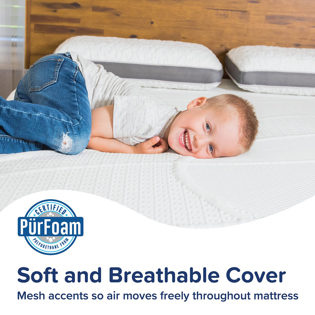 Perfect Cloud UltraPlush Full Mattress - 10 Inch Cooling Gel Memory Foam, Charcoal-Infused, Pressure Relief, Motion Isolation, Bed in a Box, Made in USA