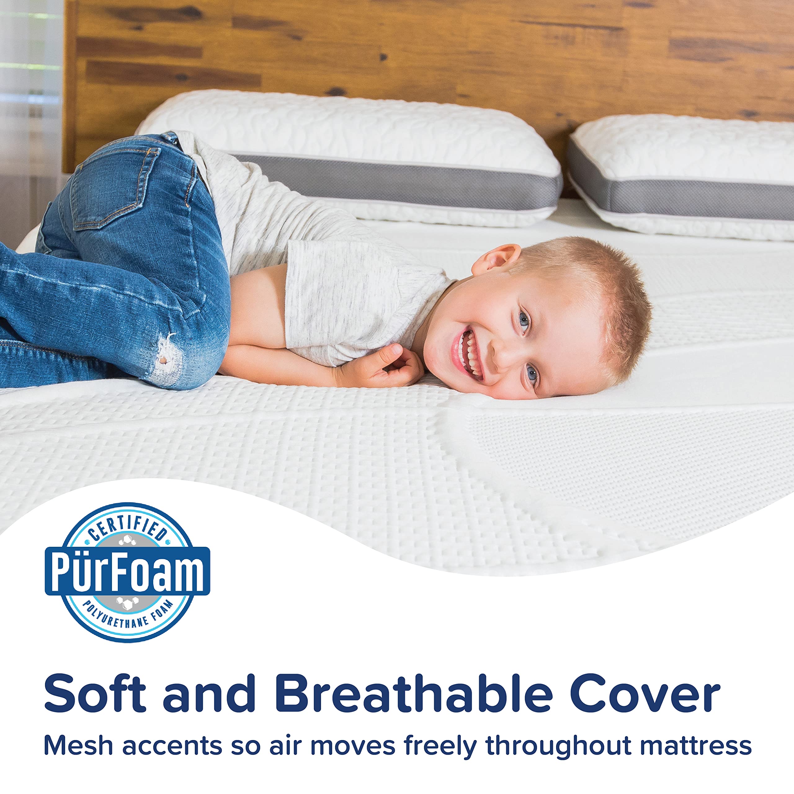 Perfect Cloud UltraPlush Full Mattress - 10 Inch Cooling Gel Memory Foam, Charcoal-Infused, Pressure Relief, Motion Isolation, Bed in a Box, Made in USA