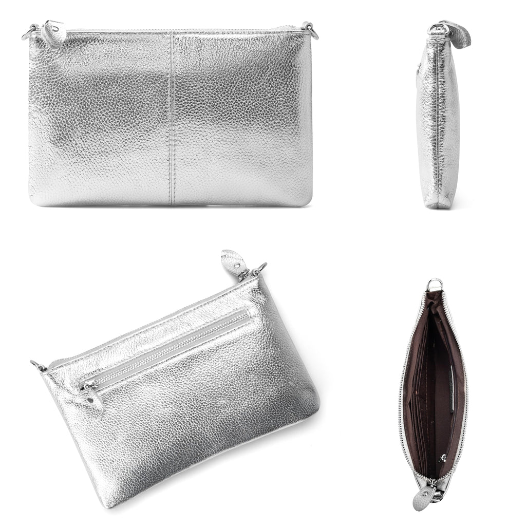 befen Genuine Leather Wristlet Clutch Wallet Purses Small Crossbody Bags for Women with RFID Blocking Card Slots
