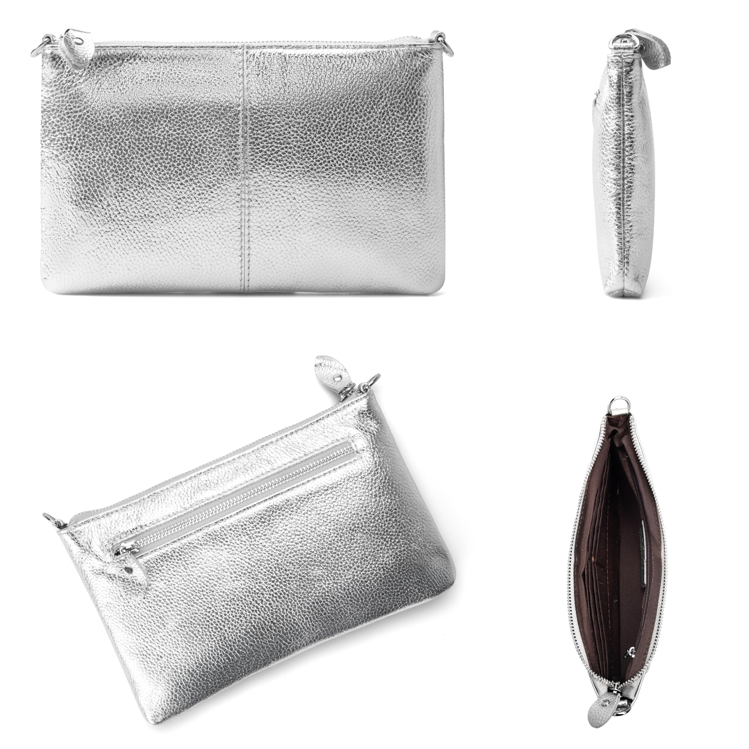 befen Genuine Leather Wristlet Clutch Wallet Purses Small Crossbody Bags for Women with RFID Blocking Card Slots