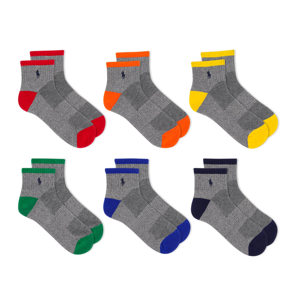 POLO RALPH LAUREN Men's Performance Cotton Quarter Socks