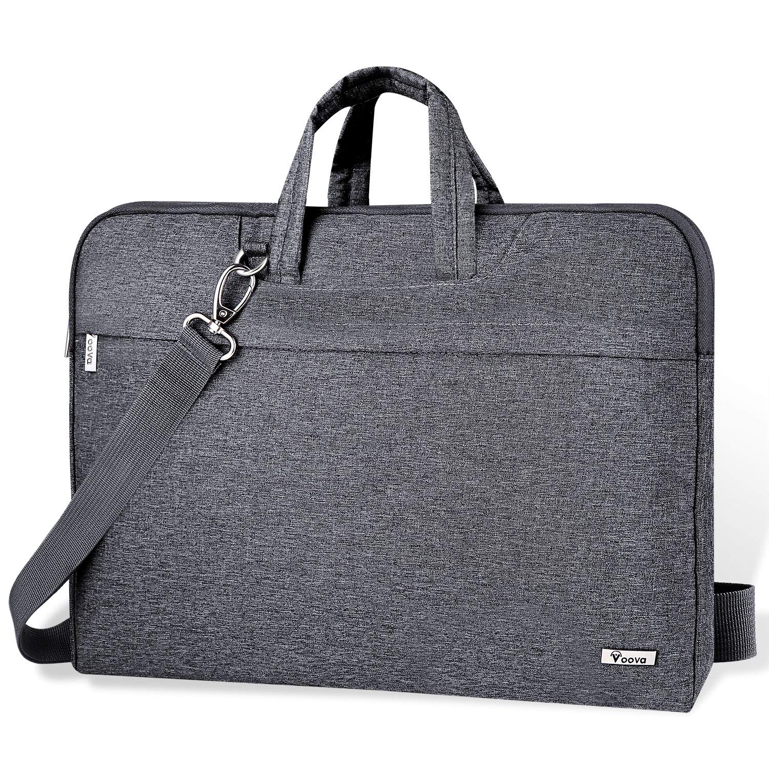 Voova Laptop Bag 13 14 Inch, Waterproof Computer Sleeve Carrying Case with Shoulder Straps & Handle Compatible with Macbook Air 13 M2/M3/M4, MacBook Pro 13/14, HP Dell Lenovo Chromebook 14, Black