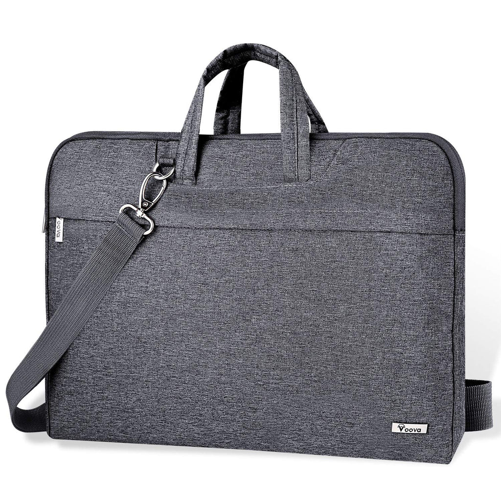 Voova Laptop Bag 13 14 Inch, Waterproof Computer Sleeve Carrying Case with Shoulder Straps & Handle Compatible with Macbook Air 13 M2/M3/M4, MacBook Pro 13/14, HP Dell Lenovo Chromebook 14, Black
