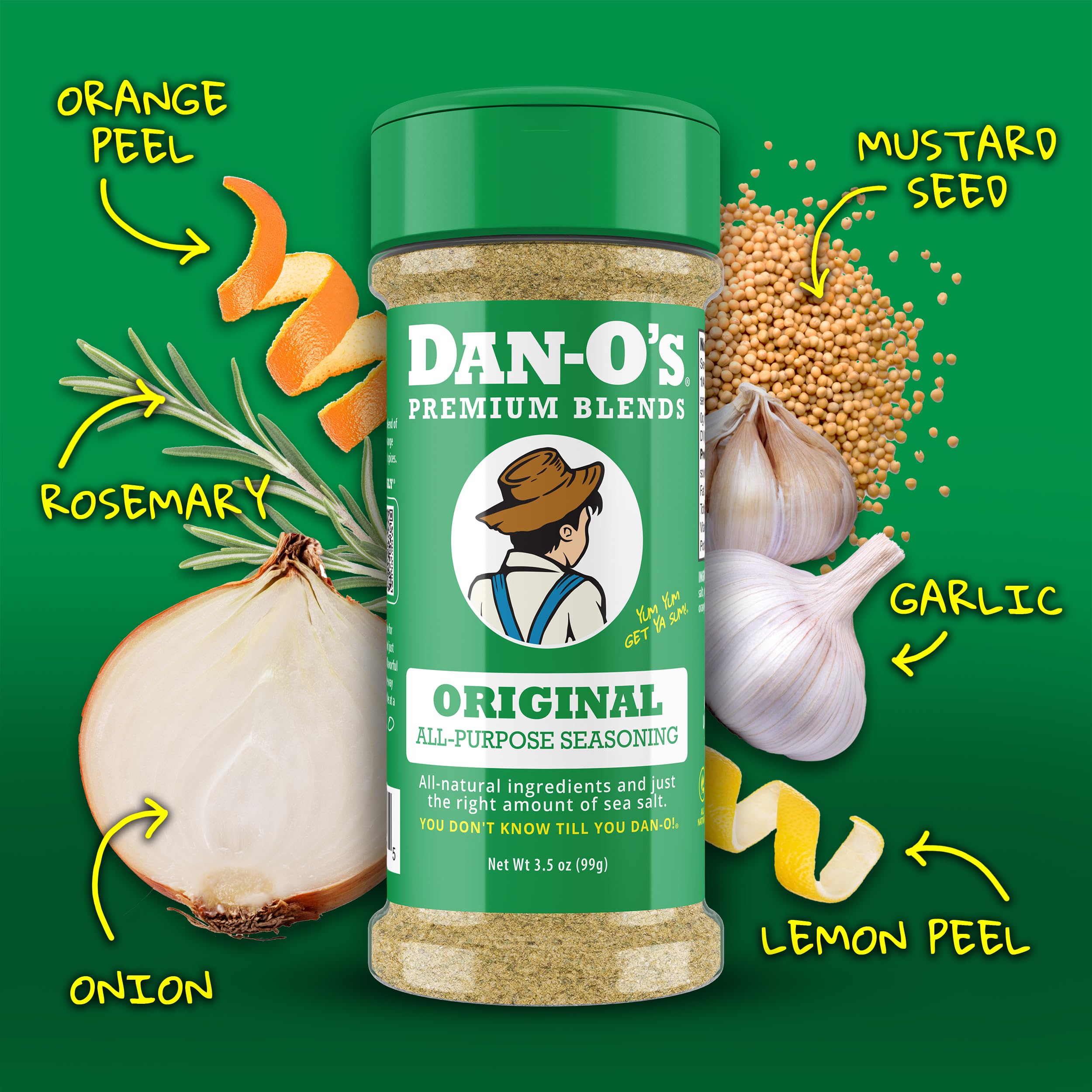 Dan-O's Cheesoning Block Seasoning Set, Small Bottles, 4 Pack, Includes Ranch Cheesoning, Red Pepper Cheesoning, Cheesoning, and Jalapeño Cheesoning Seasonings, Sugar Free, Zero Calorie, Use this Seasoning Kit in Pasta, Toppings or Sauce