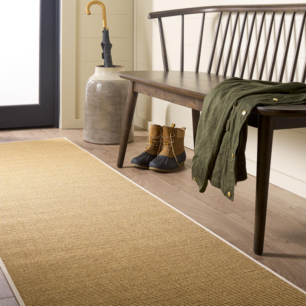 Martha Stewart x SAFAVIEH Area Rug Collection - 1'9" x 2'10", Beige & Ivory, Sisal & Jute, Farmhouse Style, Ideal for Living Room, Bedroom, Office, Dining Space (MSR9501C)