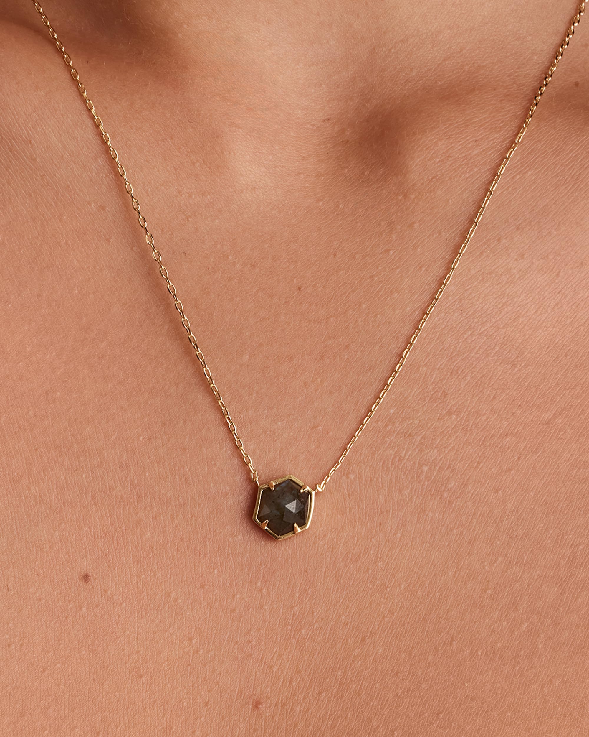 PAVOI 14K Gold Plated Gemstone Pendant Necklace | Dainty Chain Necklaces for Women | Amethyst, Onyx, Green Fluorite, Labradorite, Pearl, Rose Quartz, Agate, Sodalite, Turquoise Gemstone Pendants